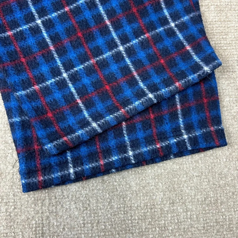 Fruit Of The Loom Pajama Pants Mens XL(40-42) Blue Red Plaid Fleece Sleepwear